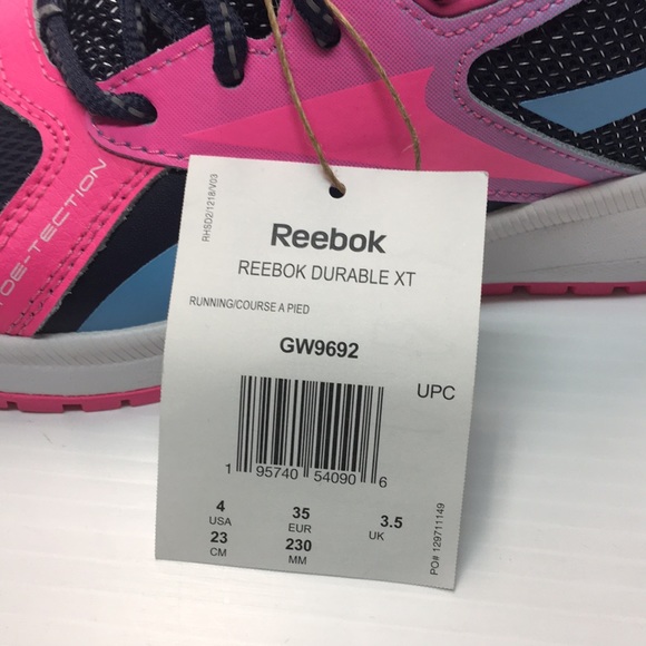 New Reebok Durable XT Pink Athletic Shoes. Junior size 4 or women’s size 5 - Picture 5 of 10